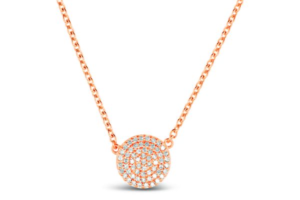 Collier mit Scheibe und Zirkonia