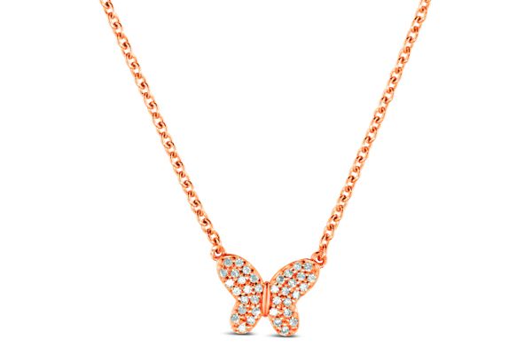 Collier mit Schmetterling und Zirkonia