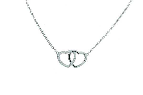 Collier mit Herzen und Zirkonia