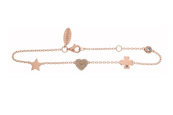 Armband mit Herz, Stern & Kleeblatt