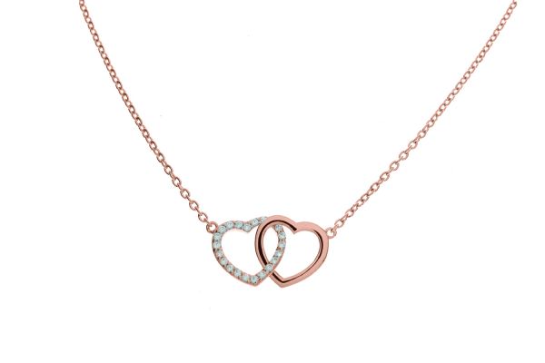 Collier mit Herzen und Zirkonia