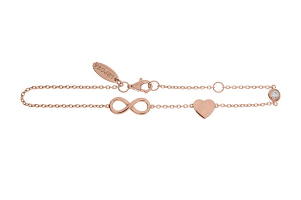 Armband Infinity, Herz & Zirkonia