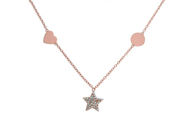 Collier mit Herz, Stern, Scheibe