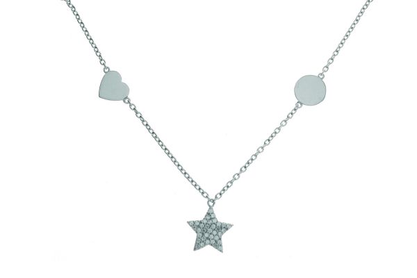 Collier mit Herz, Stern, Scheibe