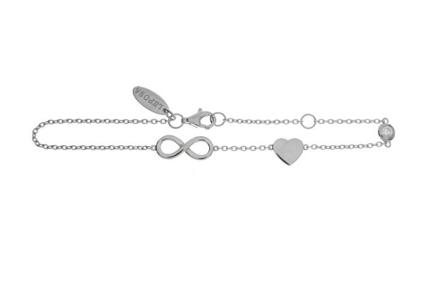 Armband Infinity, Herz & Zirkonia