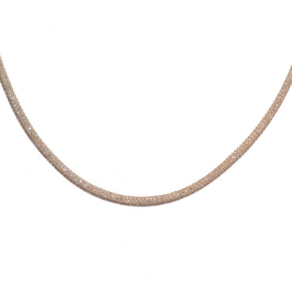 Collier aus Stahlgeflecht (vergoldet)